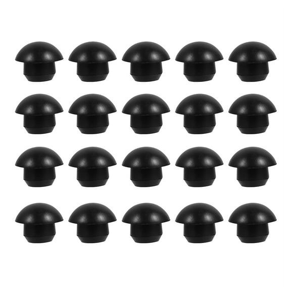 Tineasur 100Pcs Filler Jack Bung Black Rubber Hydraulic Plug for Maintenance
