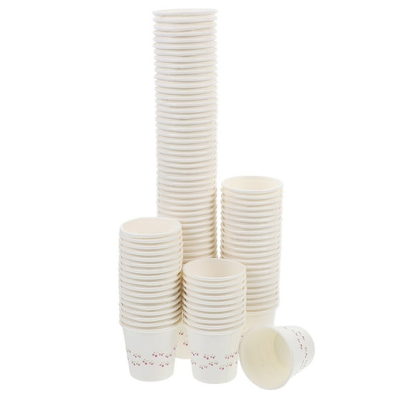 Tineasur Cute Multi-Color Paper Cups Practical for Tasting and on-The-Go 100Pcs