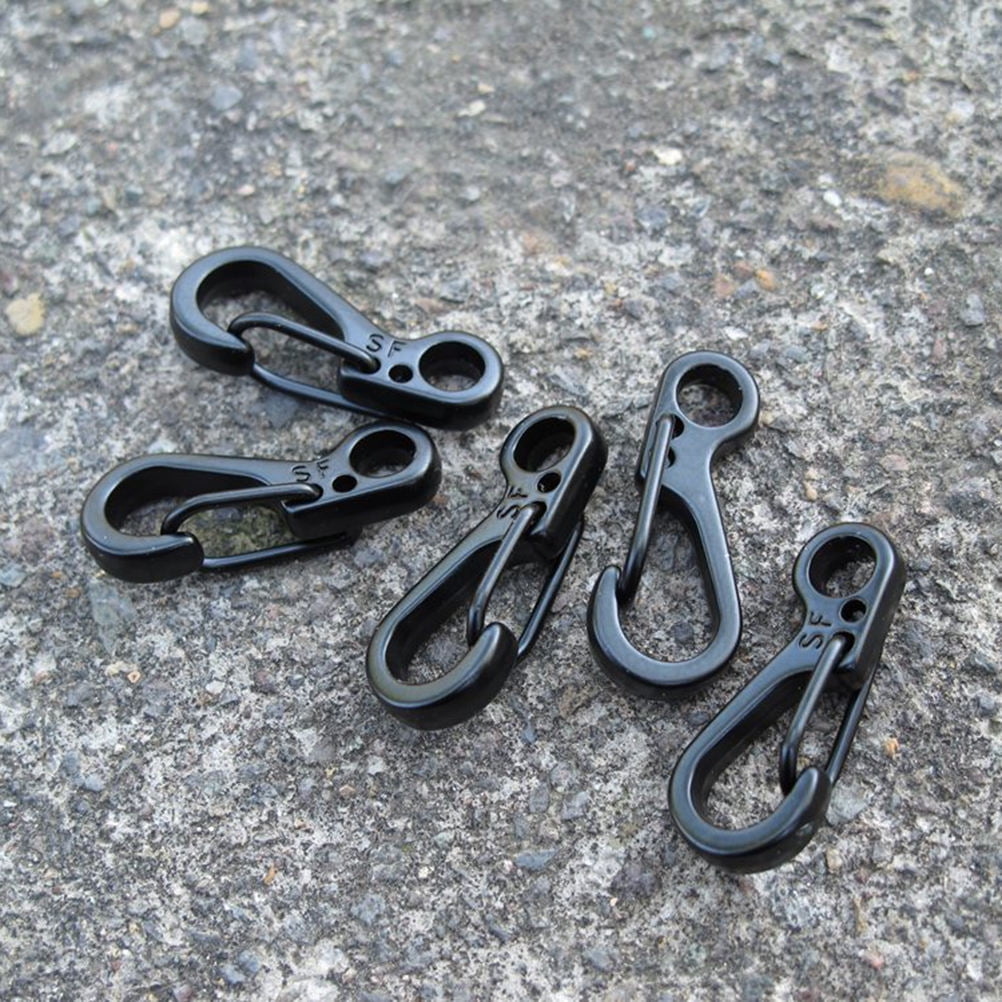 Tineasur 10Pack Spring Opening Lock Hook Aluminium Alloy Black for ...