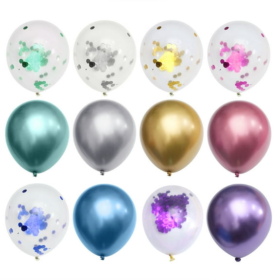 Tineasur 10Pcs Easy Inflate Purple Latex Balloon for Birthday Decor Hanging and Sticking