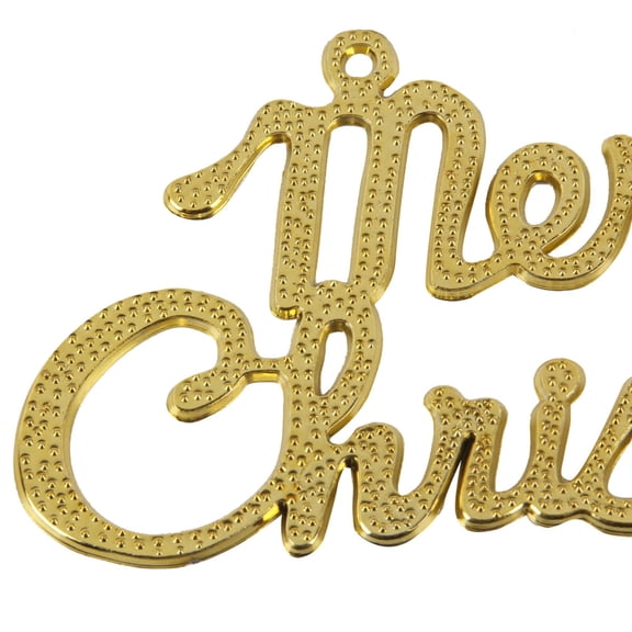 Tineasur Noel Ornaments Christmas Letter Card Plastic 10pcs/Pack Golden