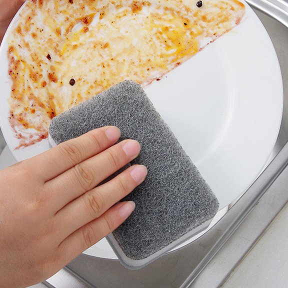 Tineasur Dish Sponge Pads, Grey, Durable and Versatile for Kitchen Use, 10Pcs