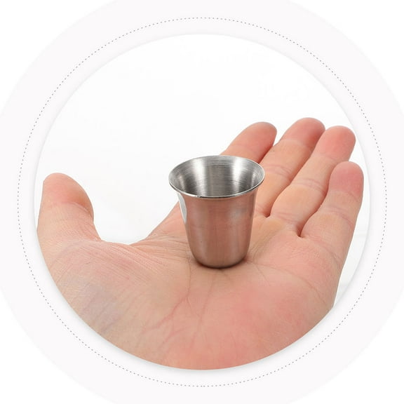 Tineasur 10pcs Metal Cups Silver Stackable for Formal Events Use