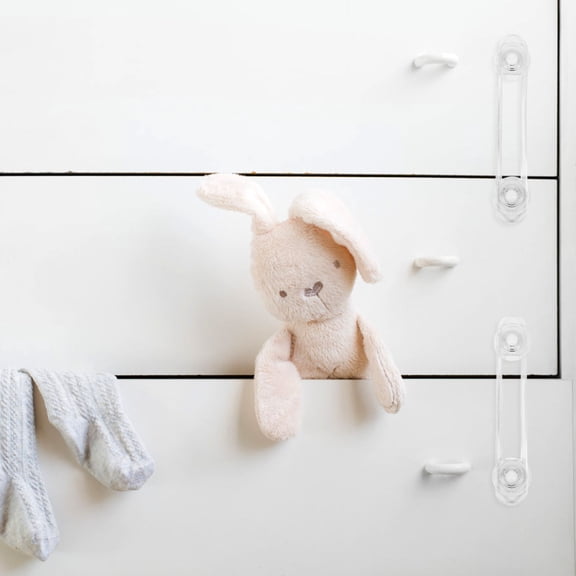 Tineasur Childproof Safety Lock, Transparent ABS Cabinet Latch, Easy Install for Home