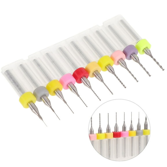 Tineasur Orifice Drill Bit Set Tungsten Steel Spiral 10pcs DIY Construction Accessory