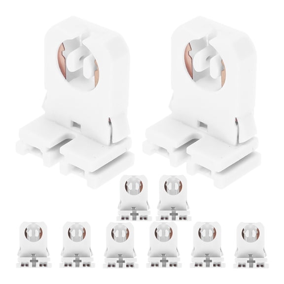 Tineasur 10pcs Lamp Socket Replacement White PC for Compact Light Holders