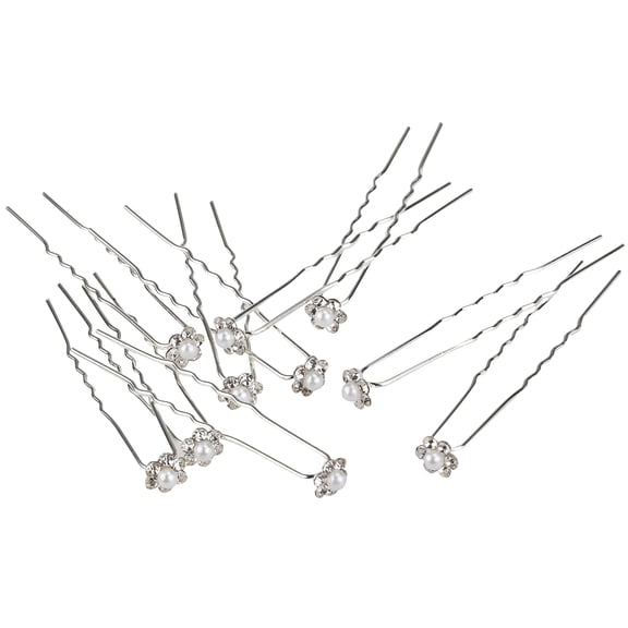 Tineasur 10-Pack Rhinestone Hair Pins for Women, Sparkling Wedding Hair Accessories and Elegant Hair Decoration Set