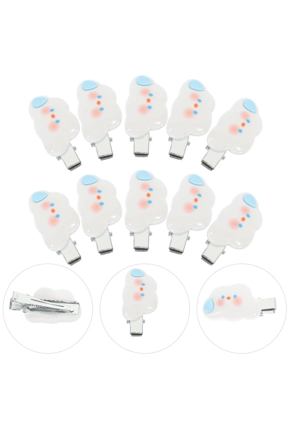 10Pcs Cloud Hair Barrettes Multi Color Clips for Creative Hair Styling
