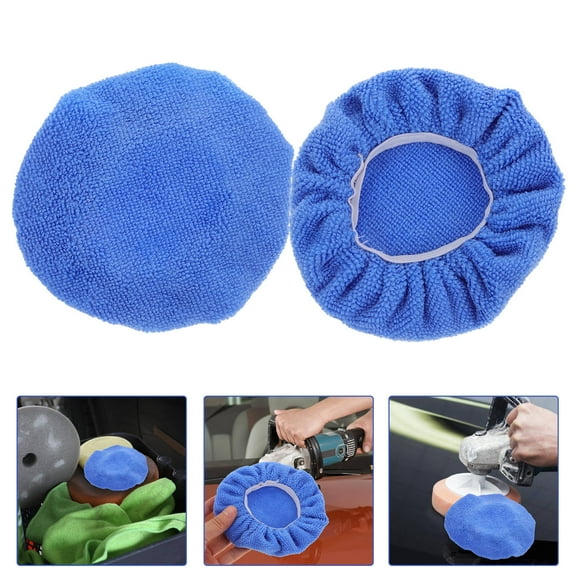 Tineasur 1Set Microfiber Buffing Pads for Car Wax Applicator and Polisher Attachment