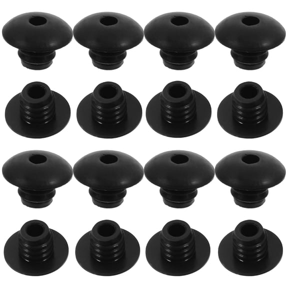 Tineasur 120pcs Pegboard Plastic Peg Locks Rubber Black Secure Attachment for Pegboard Systems