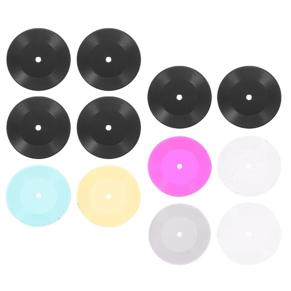 Tineasur Mini Vinyl Records for Dollhouse Miniatures, 12-Piece Assorted for Crafting and Decoration