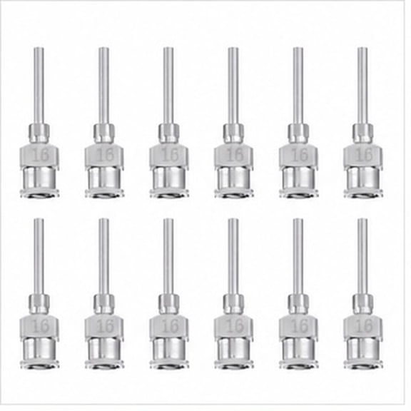 Tineasur Non-Bending Dispensing Needles Stainless Steel 12Pcs