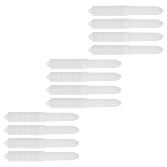 Tineasur 12Pcs White Bathroom Tissue Holder Spring Loaded Precision Roller for Wall Mount