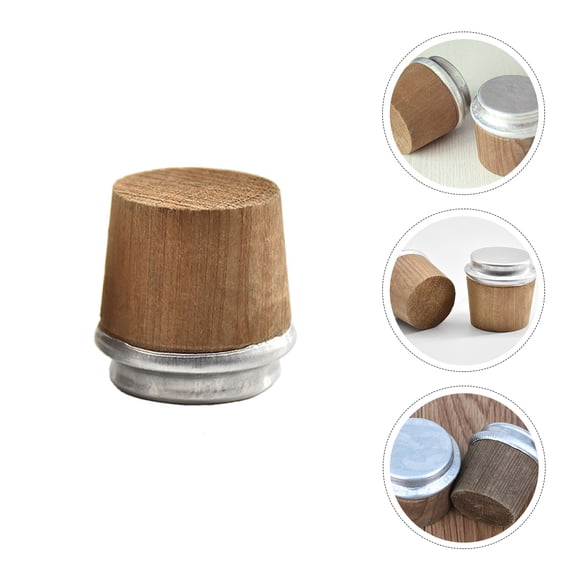 Tineasur 12Pcs Wood Cork Plugs Coffee Color Stopper for Vacuum Flask Bottles