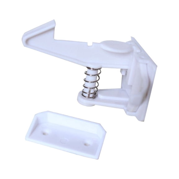 Tineasur 12Set Child Safety Cabinet Lock White Plastic Invisible for Home Use