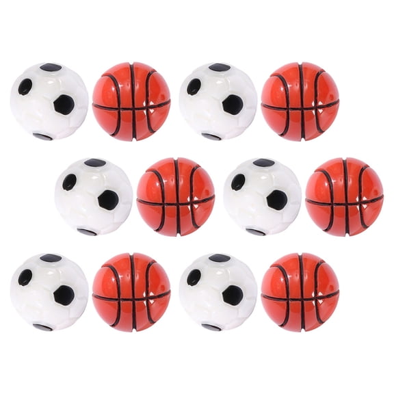 Tineasur 12pcs Mini Resin Basketball Ornaments Set Lifelike Sports Decor Collectors Display for Bookshelf 0.60.60.6in