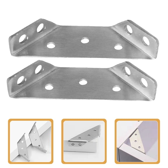 Tineasur 15 Sets Triangle Corner Brace Stainless Steel Corner Brace Stable Installation for Tables