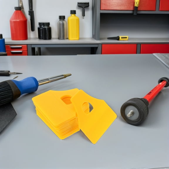 Tineasur 15Pcs TPU Wrap Squeegee Applicator Set Yellow Compact Lightweight Tools for Vinyl Film Installation