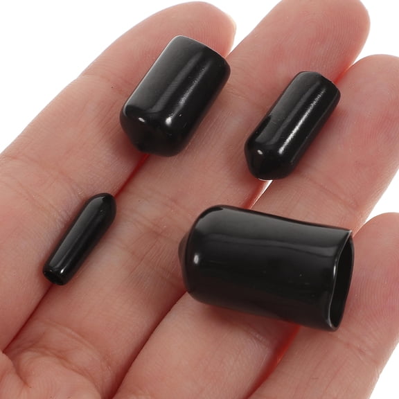 Tineasur Rubber Safety Cap Round Tube Fitting 160-Pcs 3mm Id