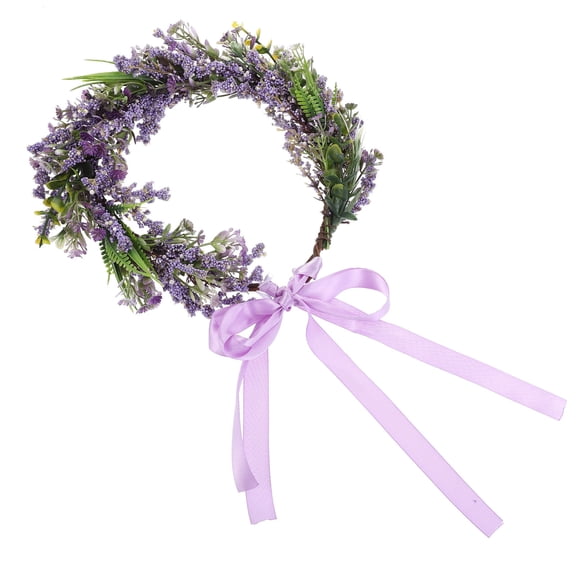 Tineasur 1Pc Lightweight Purple Floral Headpiece with Lavender for Special Occasions