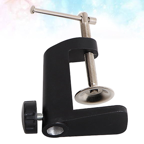 Tineasur Heavy Duty Metal Round Clamp for Desk Table Management Black 1PC Office and Home Use