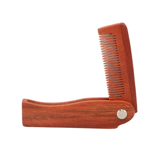 Tineasur 1PC Portable Foldable Comb Wood Hair Brush Anti-static For Personal Grooming Daily Use