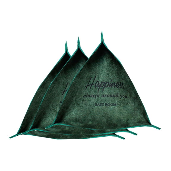 Tineasur Cosmetics Storage Box Triangle Organizer for Home and Office Use Green