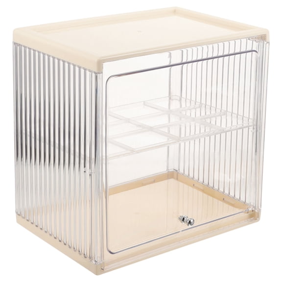 Tineasur Double Layer Bread Box, Plastic Bread Storage Container with Lid for Loaves, Bagels, Buns, Kitchen Countertop