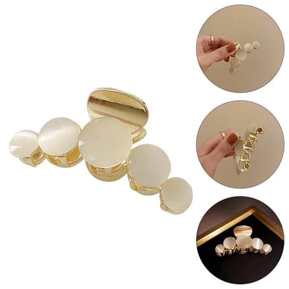 Tineasur Golden Hair Clip Stylish Hair Clasp Clamp for Women and Girls Elegant Hairstyling Accessory