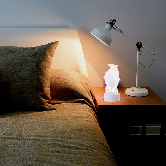 Tineasur Touch 3D Visual Night Lamp with 3 Gradient Color Change LED Light USB Powered Assorted Colors