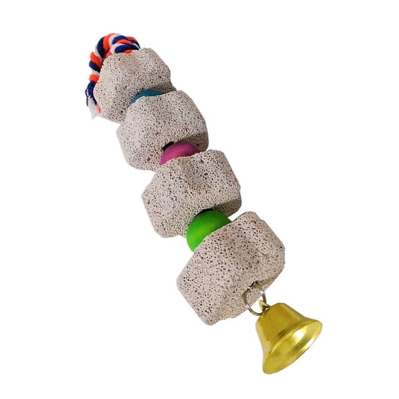 Tineasur Parrot Hanging Molar Stone Toy Accessory for Beak Care and Chewing 1 Piece