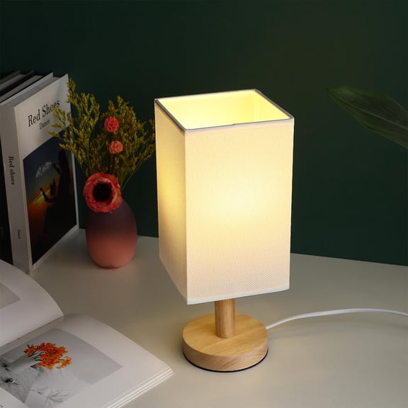 Tineasur White Rectangle Lamp Shade Cloth Cover Geometric Shape Decorative Table Floor Lamp Shade