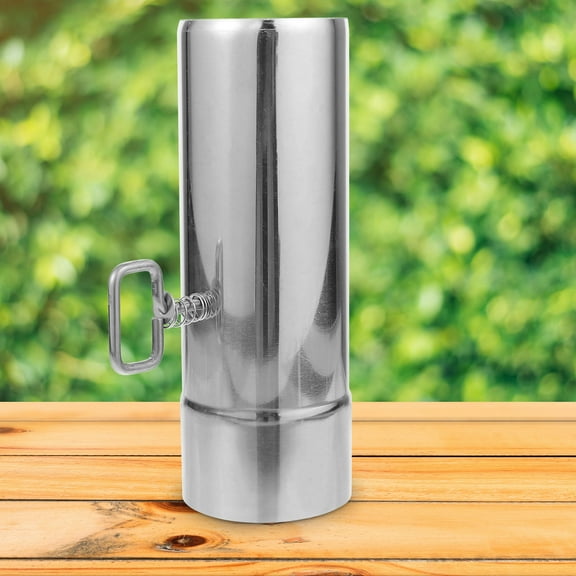 Tineasur Adjustable Plated Silver Metal Stove Exhaust Pipe Flexible Outdoor Chimney Flue for Cooking and Camping
