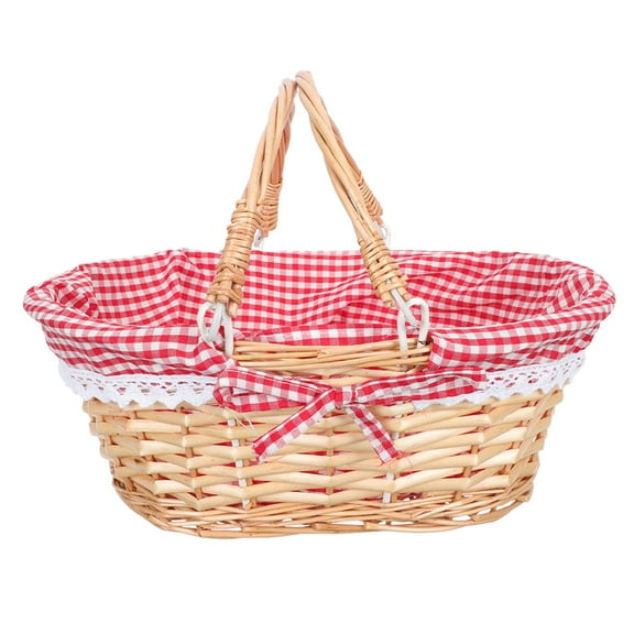 Tineasur Desktop Fruit Baskets Assorted Color Rattan and Cloth Compact Design