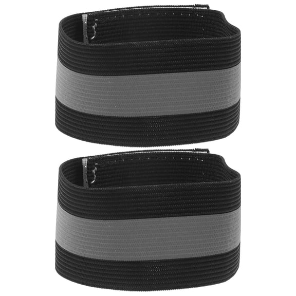 Tineasur Black Reflective Safety Bands Elastic Night Running Gear for Outdoor Activities and Exercise