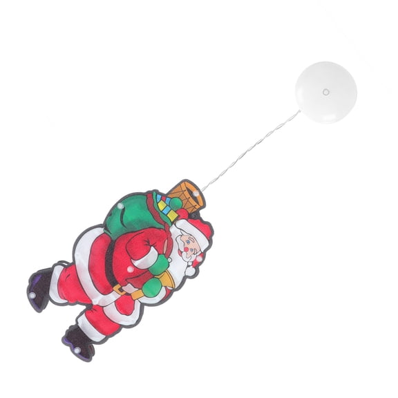 Tineasur Green Plastic Santa Claus Christmas Window Hanging Light Decoration for Home Holiday Decor