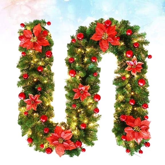 Tineasur ng Fairy Lights Red For Christmas Tree 1PC 2.7Meter