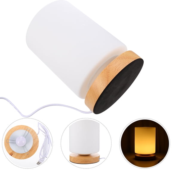 Tineasur 1Pc LED Night Light Warm Light Cylinder Shape Touch Lamp for Adults