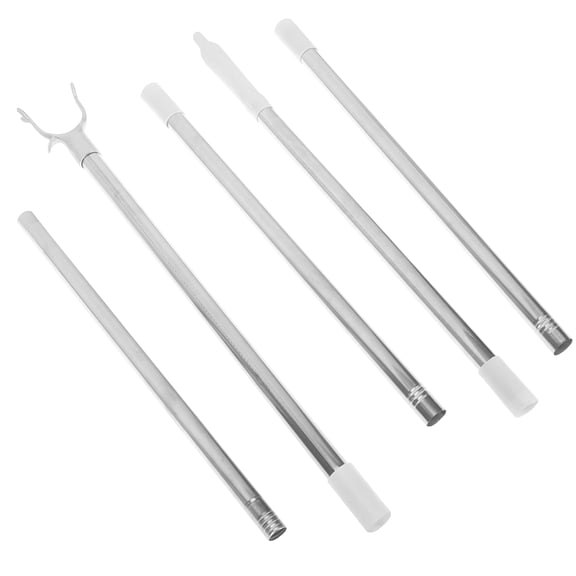 Tineasur Adjustable Clothes Pole, White Plastic, Convenient and Reliable for Home