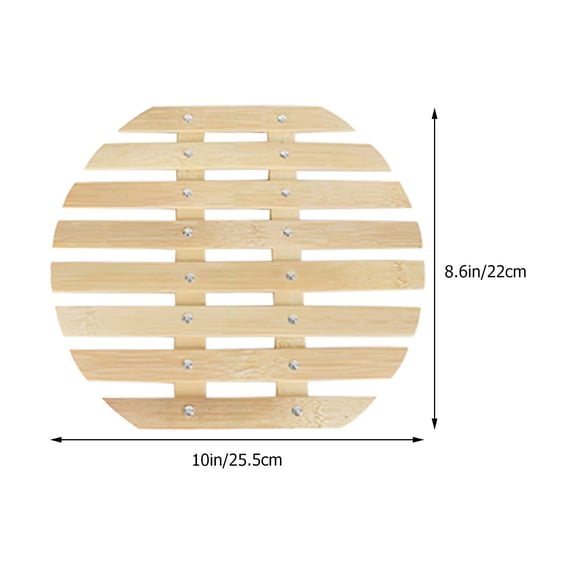 Tineasur Bamboo Dumpling Steamer Bamboo Round 1Pcs 25.5x8.9in