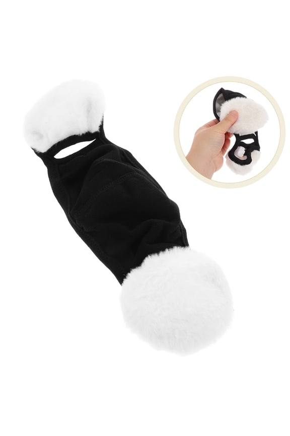 1Pcs Face Mask with Ear Muffs for Cycling Women 3D Cutting Design Polyester 31.0X12.3X1.5in Black