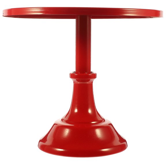 Tineasur Luxury Cake Holder Round Cake Display Stand Red Iron 1Set for Bar Use