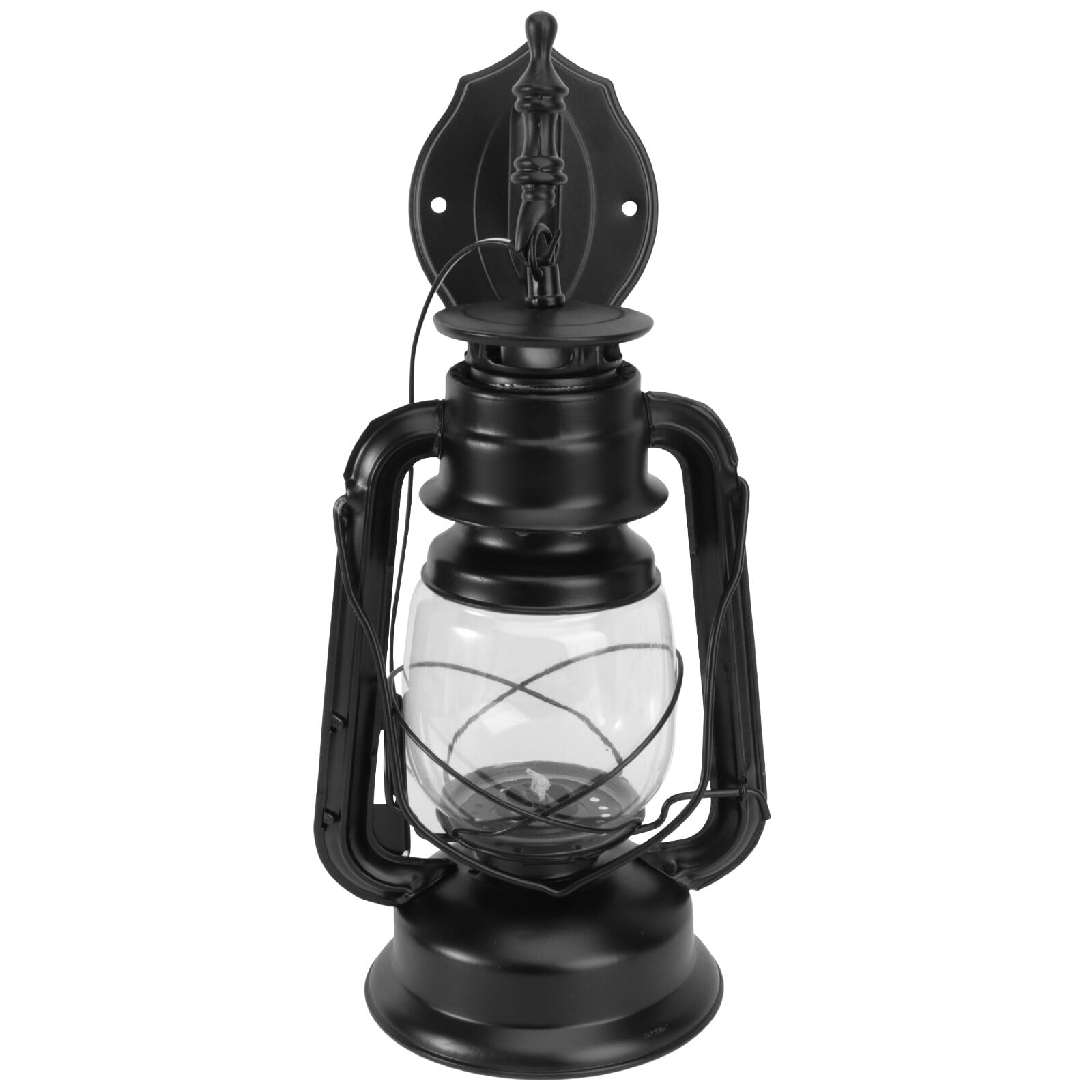 Tineasur Decorative Black Wall Lamp Vintage Kerosene Style Retro Lantern Indoor Home Light