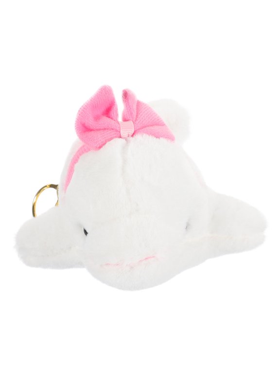 Plush Dolphin Keychain, Multi-Color, PP Cotton, Comfortable Hand Feel, for Hanging Keys