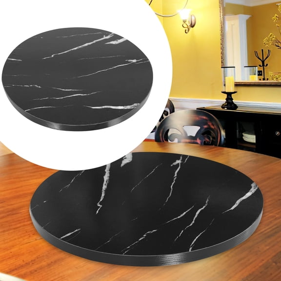 Tineasur Table Lazy Susan Turntable Heavy Duty Turntable Black 1Set