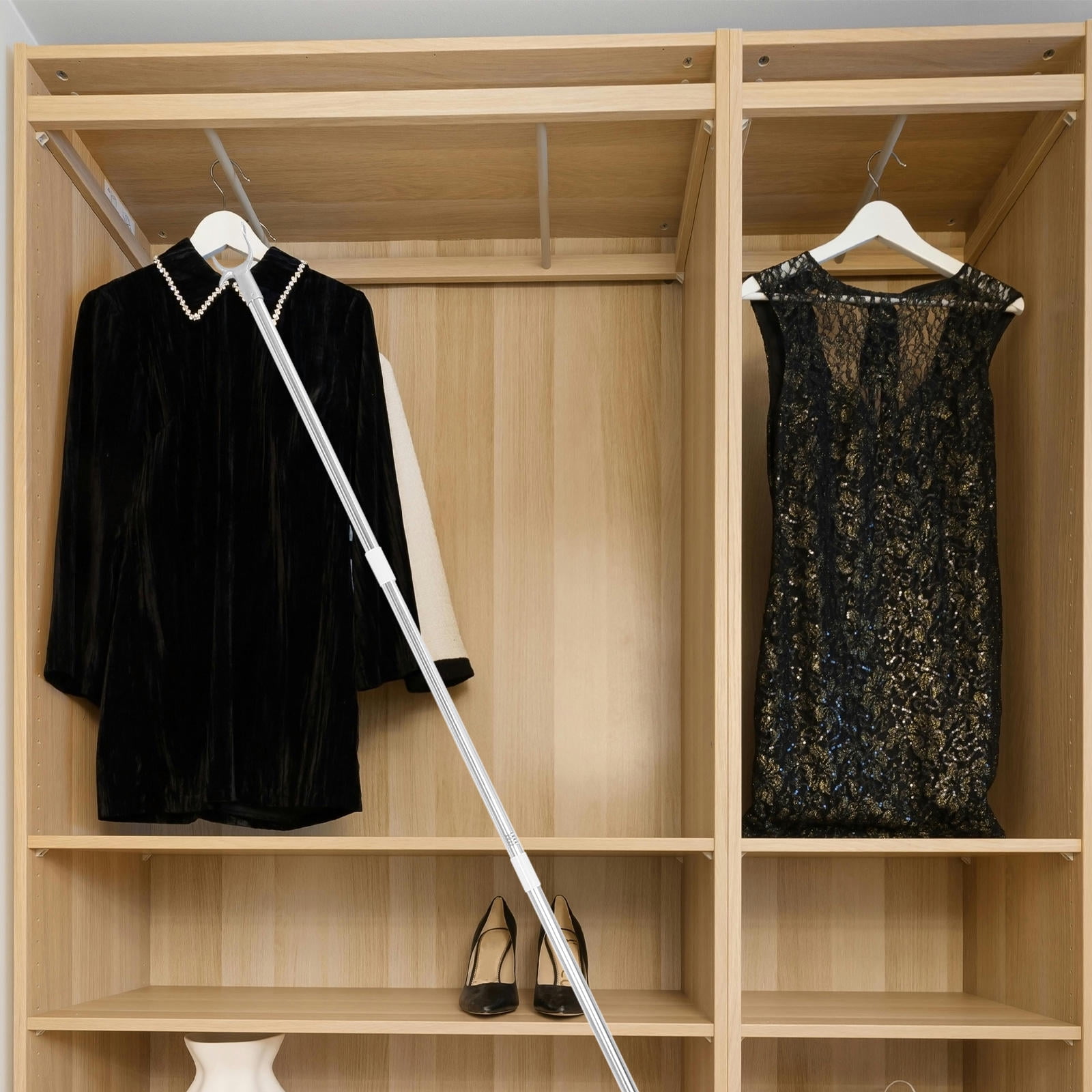 Tineasur Extendable Stainless Steel Clothes Hanging Retrieving