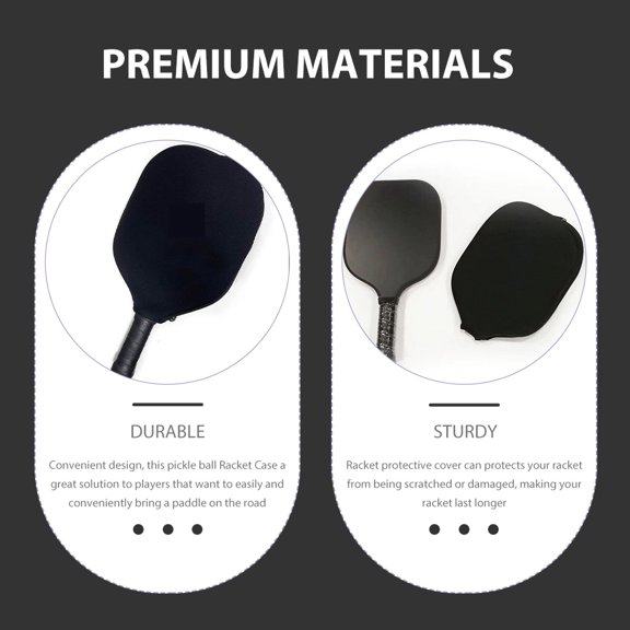 Tineasur Compact Black Ball Paddle Protector Racket Organizer Lightweight Sports Accessory