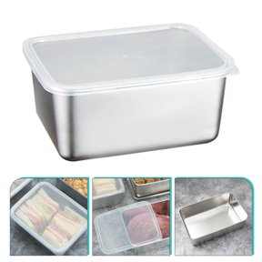 Tineasur Airtight Food Storage Container Stainless Steel Box with Lid 1Set