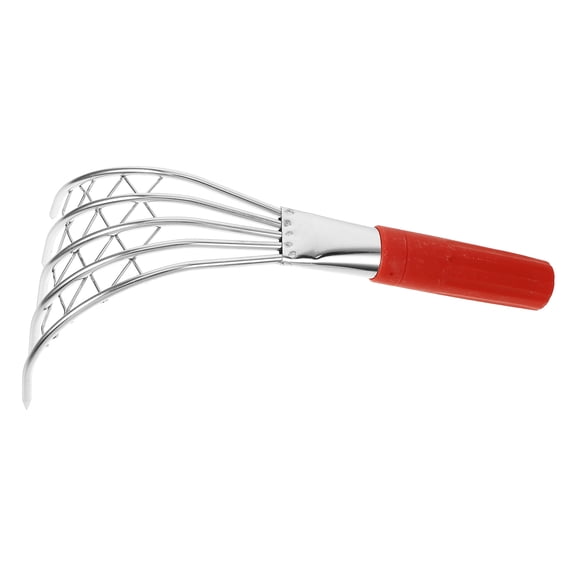 Tineasur Steel Hand Rake Garden Tool with Comfortable Handle for Shell Digging