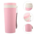 thumbnail image 1 of Tineasur Pink Portable Cup Leak Proof Water Bottle with Rope for Outdoor Use, 1 of 8
